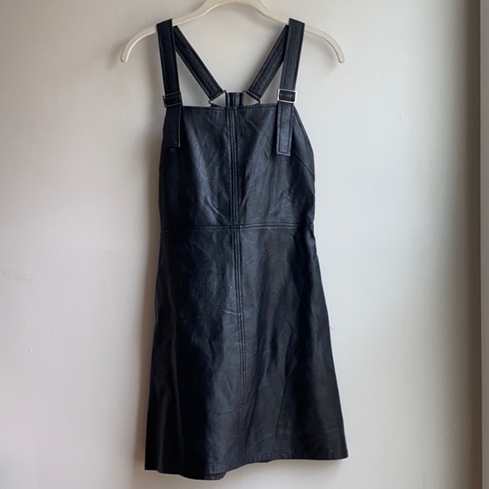 Faux Leather Dress